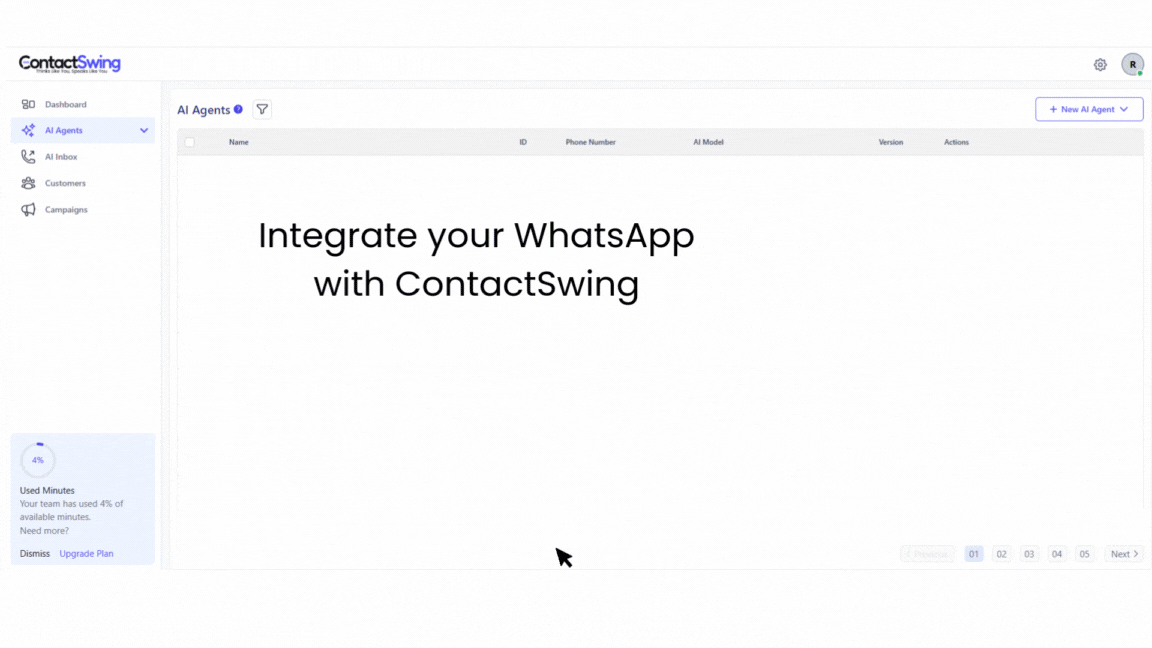customise whatsapp agent